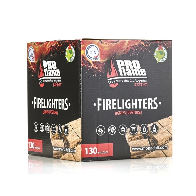Aizdedzinātājs Pro Flame Expert. 11 cm x 17 cm. 130 gab.
