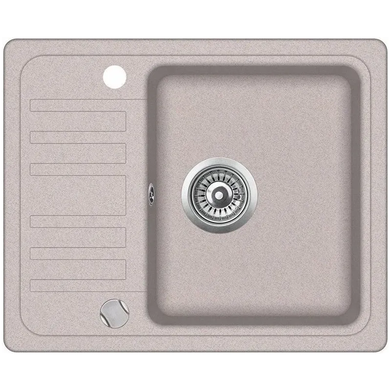 Virtuves izlietne Helika SQ102, akmens masa, 57.5 cm x 46 cm, brūna krās.