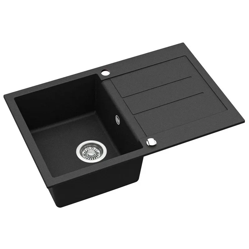 Virtuves izlietne Aquasanita Tesa SQT101-601AW, nerūsējošais tērauds, 780 mm x 500 mm x 200 mm