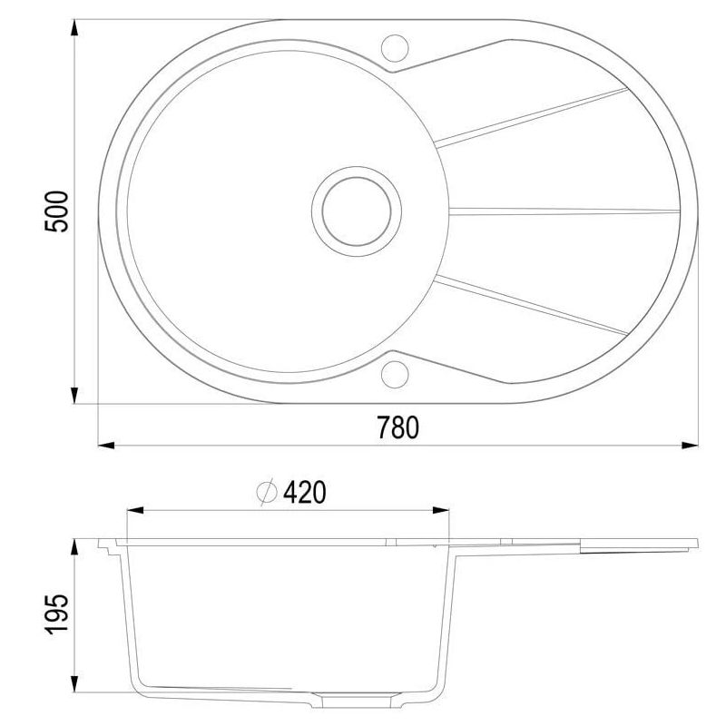 Apaļa izlietne sr 101-110aw ,akvasanita,