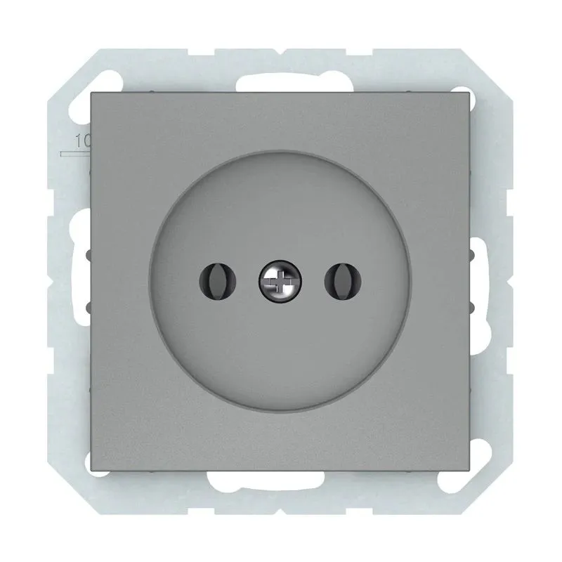 Kontaktligzda Vilma QR1000 RP16-001-02, rozete bez zemējuma, matēts pelēks