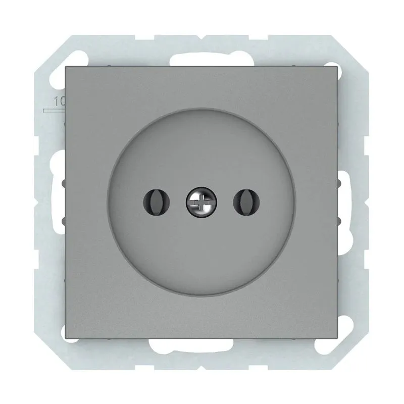 Kontaktligzda Vilma QR1000 RP16-001-02, rozete bez zemējuma, matēts pelēks