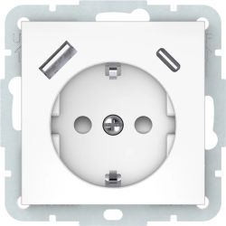 Rozete ar A+C VILMA QR1000, balta