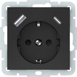 Rozete+A+C VILMA QR1000, matēta melna krāsa