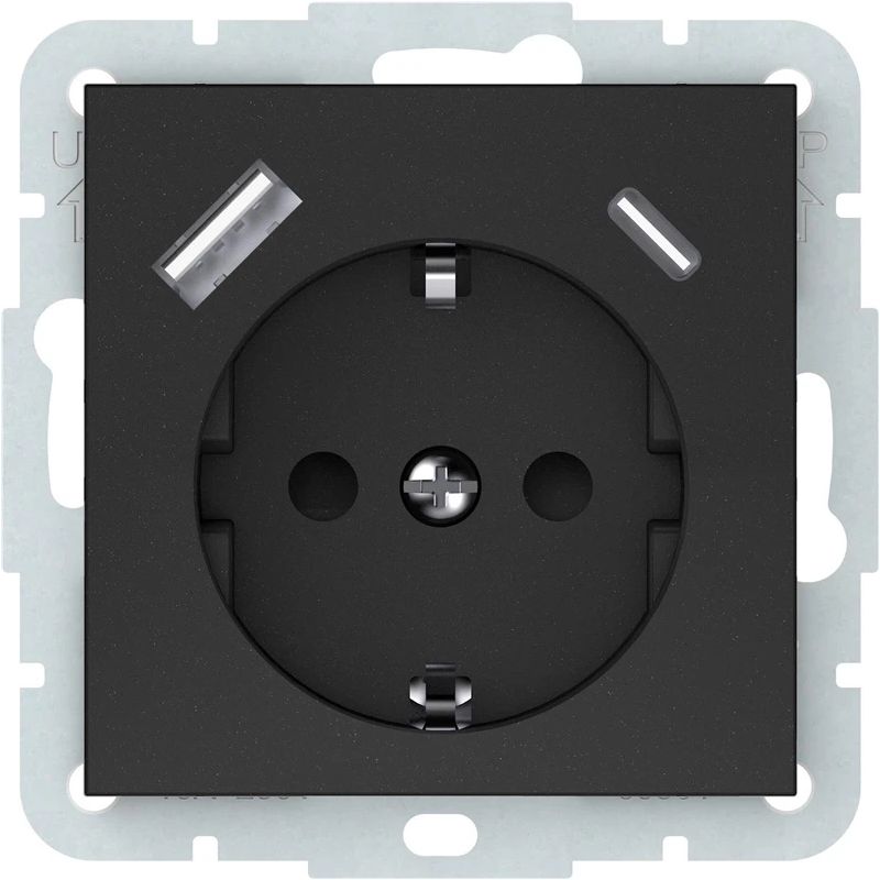 Rozete+A+C VILMA QR1000, matēta melna krāsa