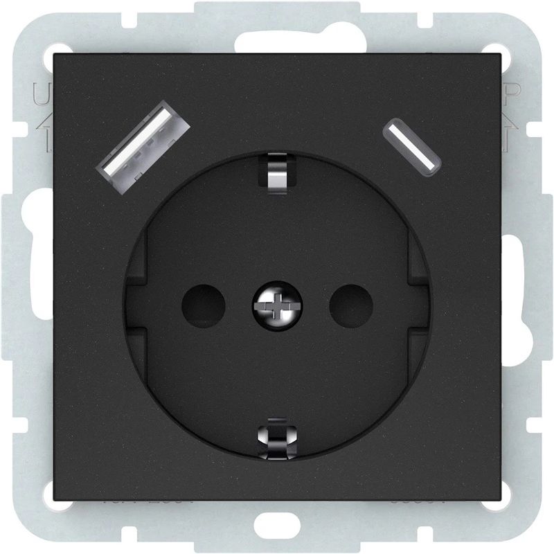 Rozete+A+C VILMA QR1000, matēta melna krāsa