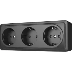 Kolmekordne pistikupesa Vilma SL+250, maandusega, antratsiit v.