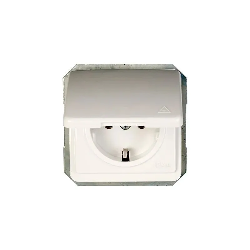 Kontaktligzda Vilma LX200 111020202107, Iezemēta rozete, IP44, balta