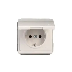 Pistikupesa Vilma SL250 111030202107, maandusega, IP44, valge v.