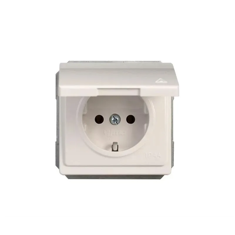 Kontaktligzda Vilma SL250 111030202107, Iezemēta rozete, IP44, balta