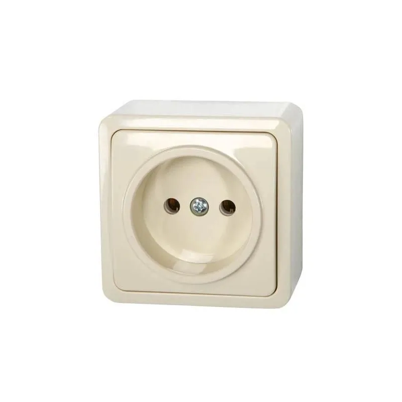 Kontaktligzda Vilma SL+250 RP16-001V, rozete bez zemējuma, ziloņkaula krās.