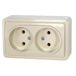 Surface mounted socket without earth