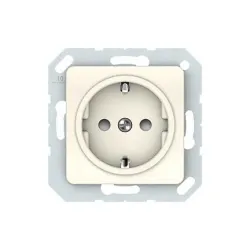 Розетка Vilma SL250 111030202209, c заземлением, слоновая кость