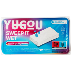 YUGOU mitrās lupatiņas - rezerves grīdas uzkopšanai 12gab