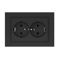 Socket two placesrp16-021 qr1000 black