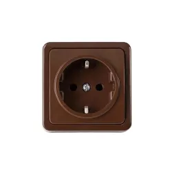 Розетка Vilma SL+250 RP16-002V, c заземлением, коричневый