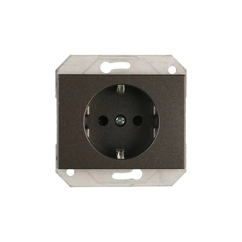 Kontaktligzda Vilma XP500 111050202709, Iezemēta rozete, antracīta