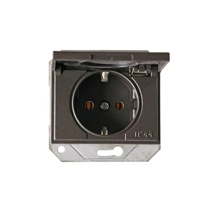Kontaktligzda Vilma XP500 111050202707, Iezemēta rozete, IP44, antracīta