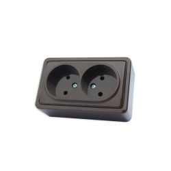 Divvietīga kontaktligzdas VILMA SL+250, antracīta krāsā