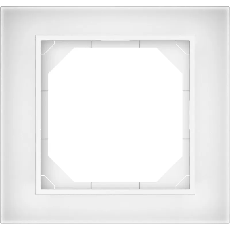 Vienvietīgs rāmis Vilma QR1000, balts matēts stikls