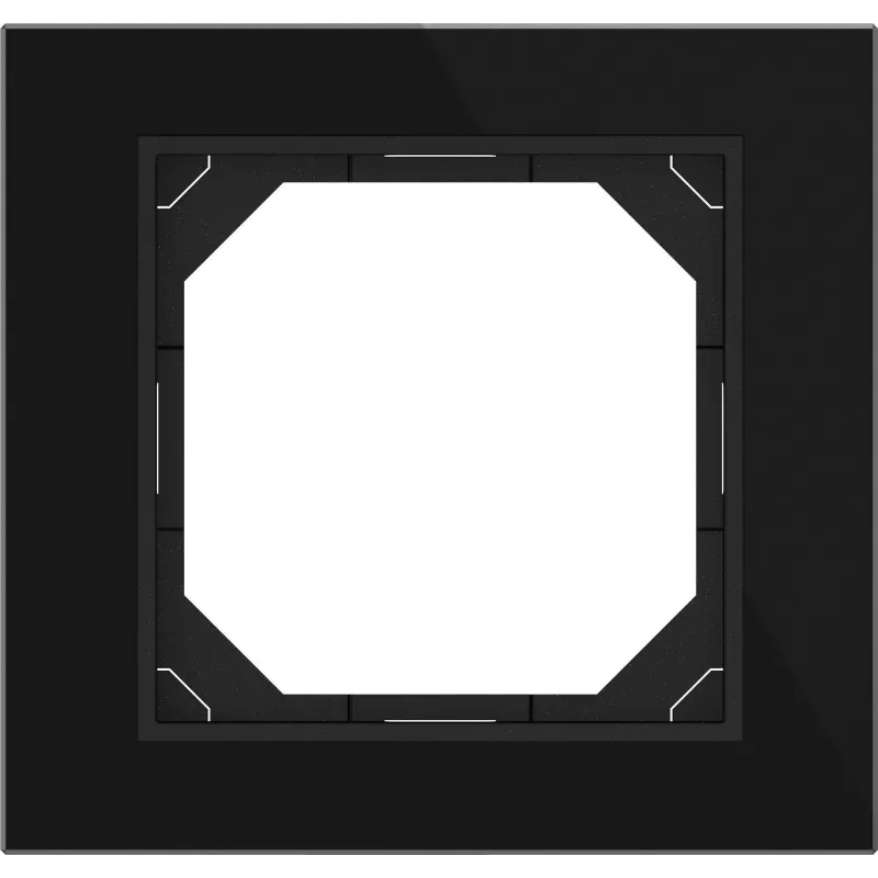 Vienvietīgs rāmis Vilma QR1000 R01 1V, melns stikls