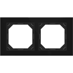 Kahene raam Vilma QR1000 R02 2V, must klaas v.