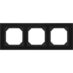 Kolmene raam Vilma QR1000, must klaas v.