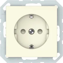Socket VILMA QR1000 with grounding contacts, ivory color