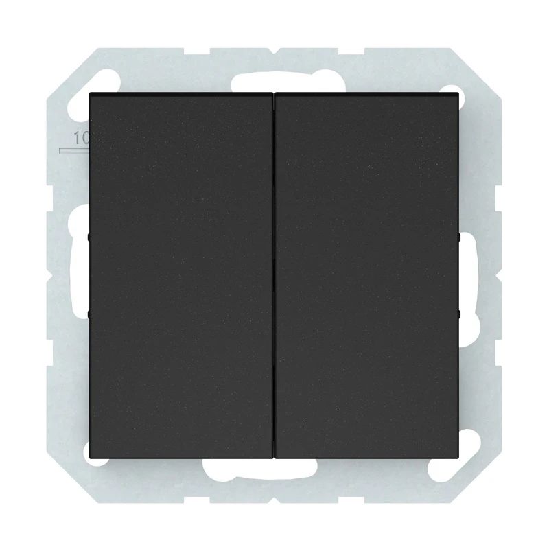 Slēdzis VILMA QR1000, 2 taustiņi, matēta melna krāsa