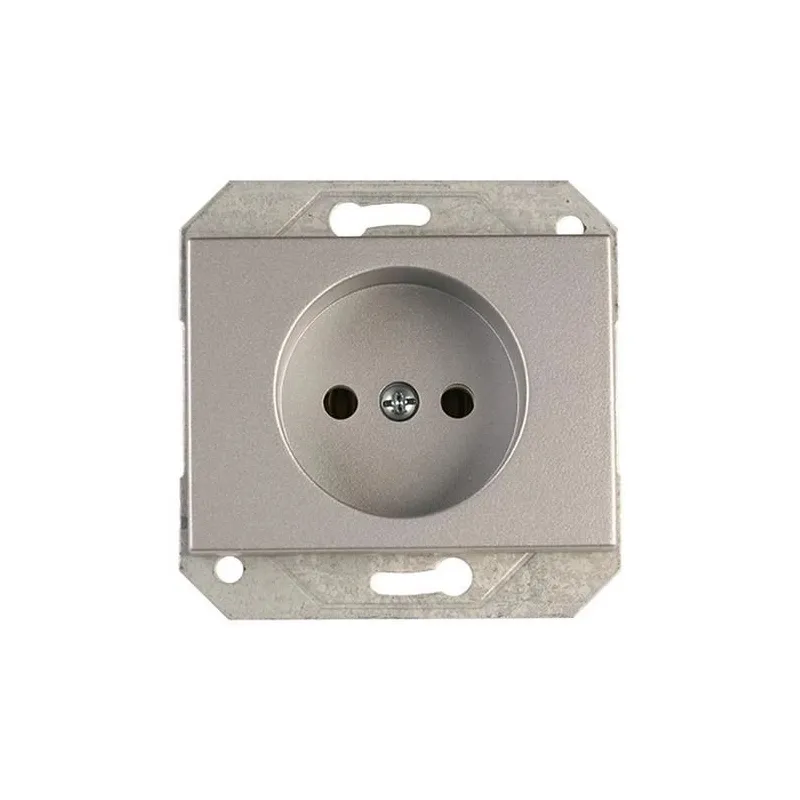 Kontaktligzda Vilma XP500 111050201901, rozete bez zemējuma, metāliska