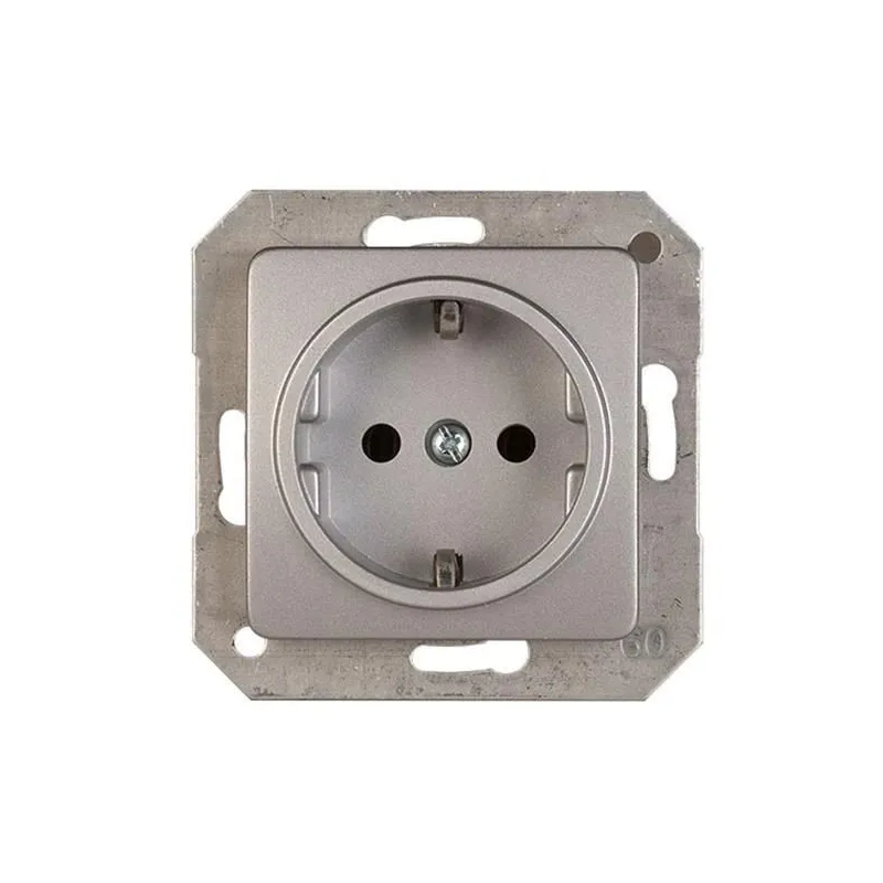 Kontaktligzda Vilma SL250 111030202909, Iezemēta rozete, metāliska