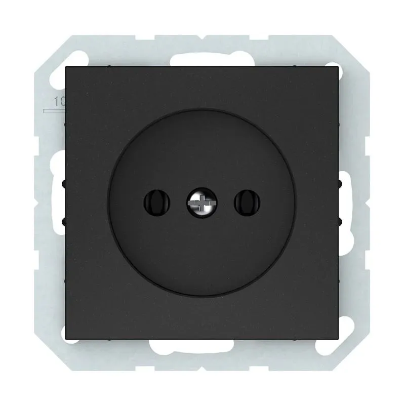 Kontaktligzda Vilma QR1000 111070201709, rozete bez zemējuma, matēts melns