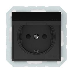 Rozete VILMA QR1000, matēta melna krāsa, IP44