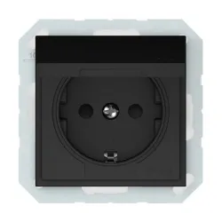 Pistikupesa Vilma QR1000 111070202711, maandusega, IP44, matt must v.