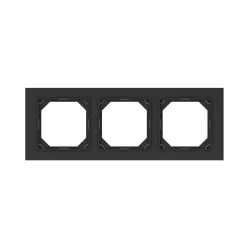 Kolmene raam Vilma QR1000, matt must v.