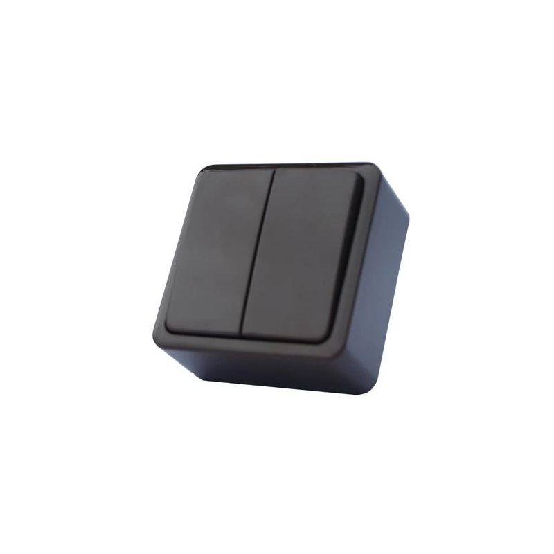 Slēdzis VILMA SL+250, 2 taustiņi, antracīta krāsā