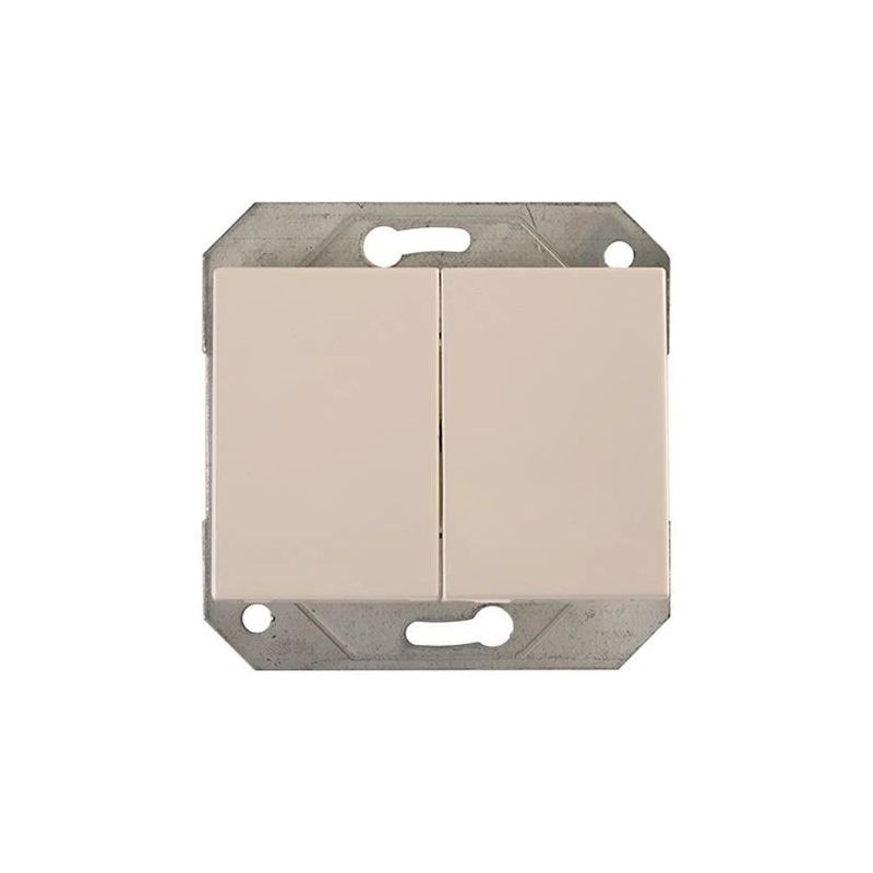 Slēdzis VILMA XP500. 2 taustiņi, balta krāsa