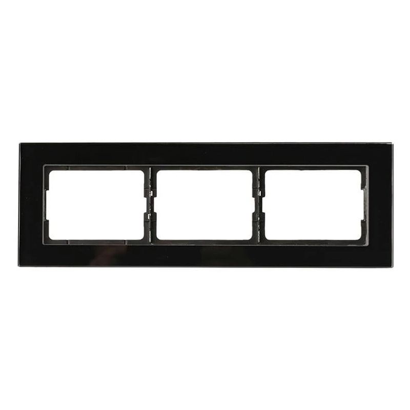 Trīsvietīgs rāmis VILMA XP500, melns stikls