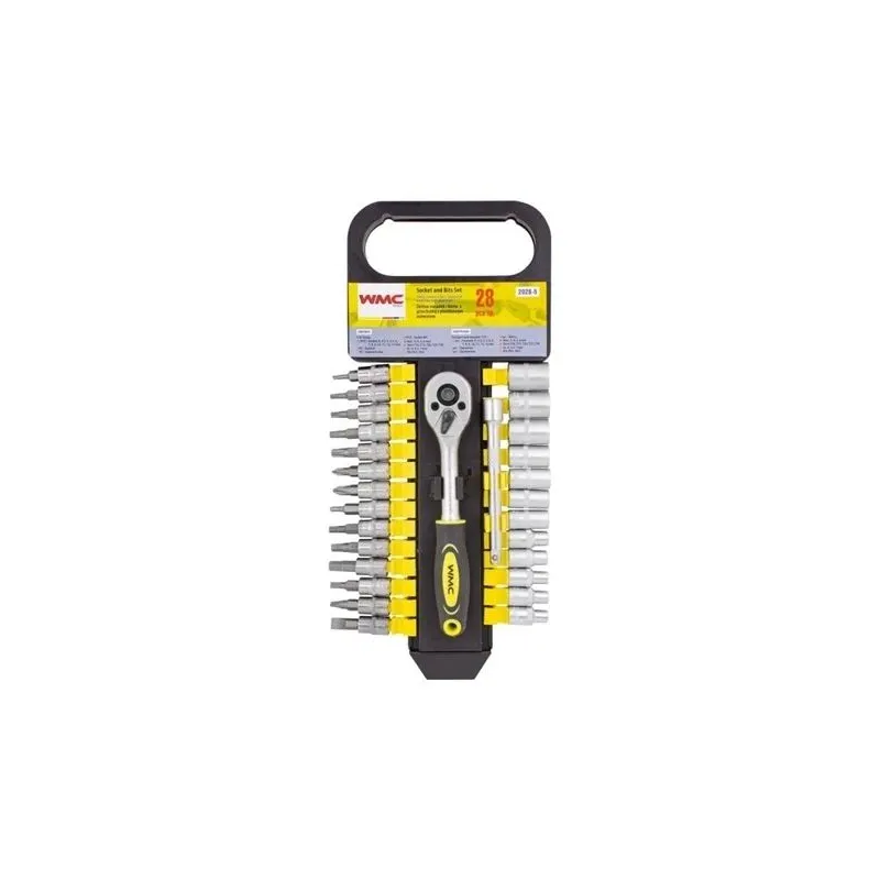 Galviņu un uzgaļu komplekts WMC Tools 2028-5, HEX, 4 - 13 mm, 1-4