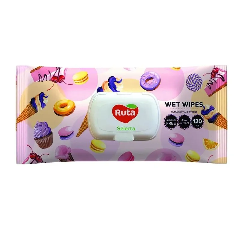 Mitrās salvetes rokām Rūta selecta, 120 gab.