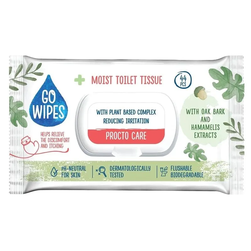 Tualetes papīrs Go Wipes Procto Care, drėgnas, 1 sl