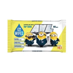 Mitrās salvetes Minions Gowipes 44vnt