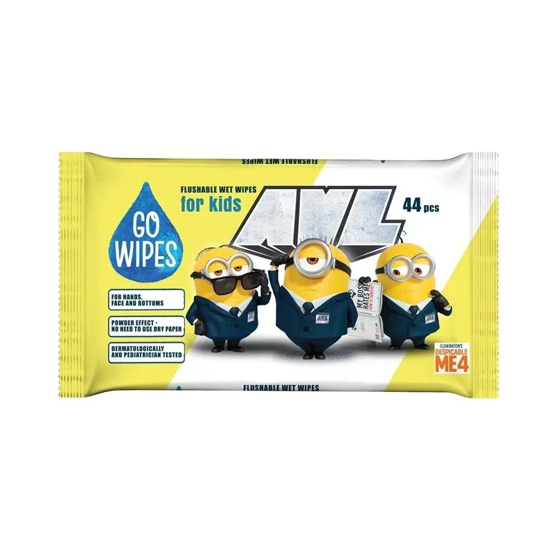 Mitrās salvetes Minions Gowipes 44vnt, 3 sl