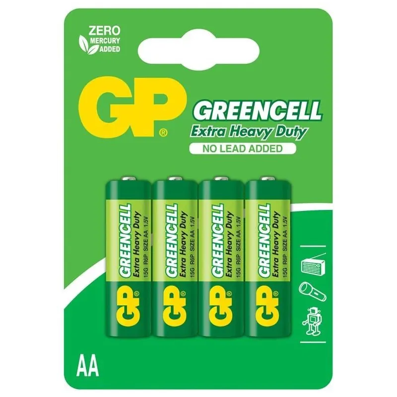 Baterijas GP Greencell, AA, 1.5 V
