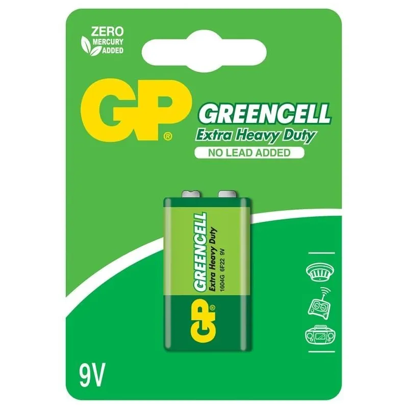 Baterijas GP Batteries GPPVCF9VG006, 6F22, 9 V
