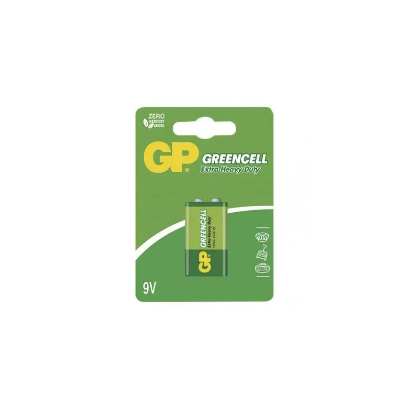 Elementai GP Batteries GPPVCF9VG006, 6F22, 9 V