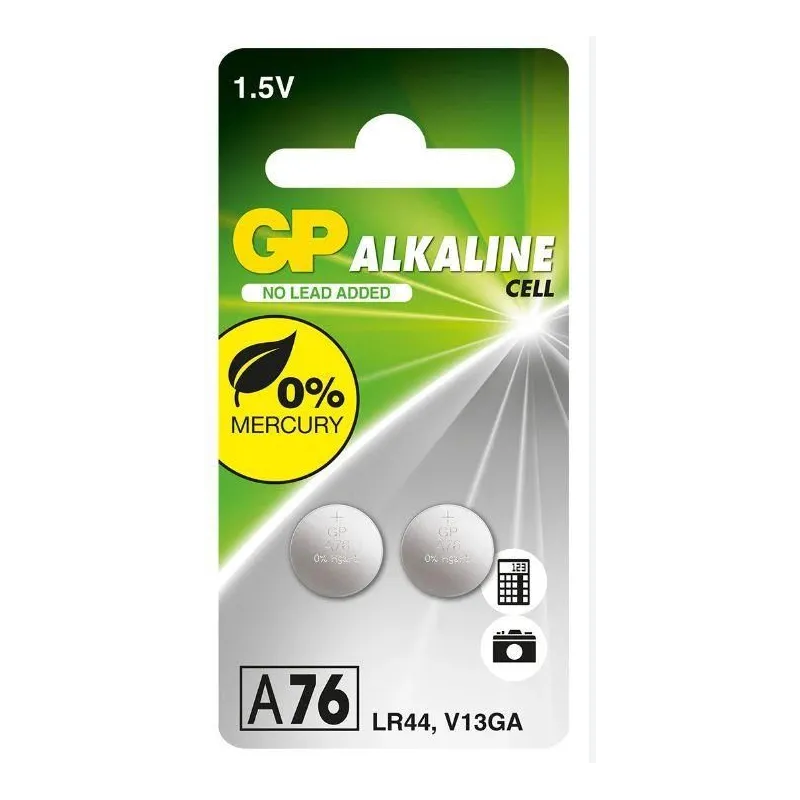 Elementai GP ALKALINE A76. LR44. 2 vnt.