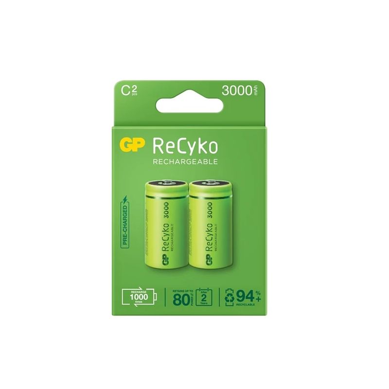 Uzlādējamās baterijas GP GPRHC30CB025. 3000 mAh. 2 gab.