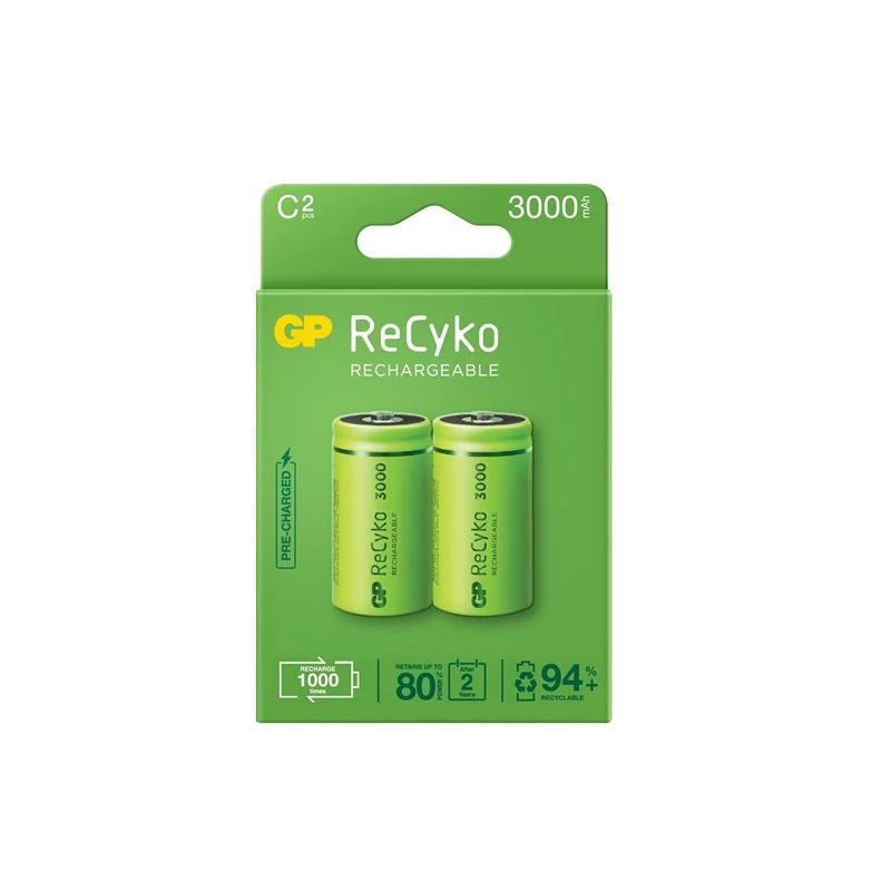Uzlādējamās baterijas GP GPRHC30CB025. 3000 mAh. 2 gab.