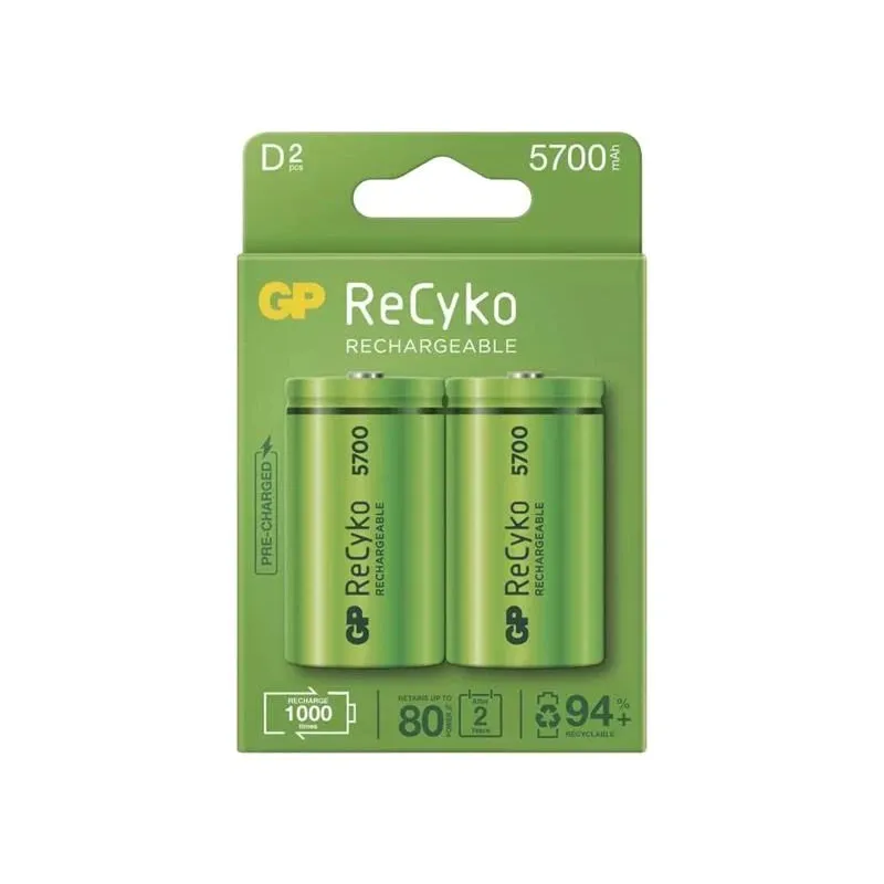 Įkraunamas elementas GP GPRHC57DB025, D, 5700 mAh, 2 vnt.